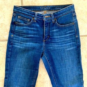 SPANX the slim-X straight leg jean. Please see pictures, these have been hemmed